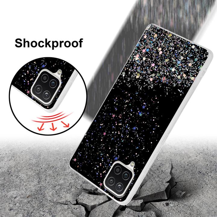 Actual product image Cadorabo TPU cover sparkling glitter (Samsung Galaxy A12, Samsung Galaxy M12)
