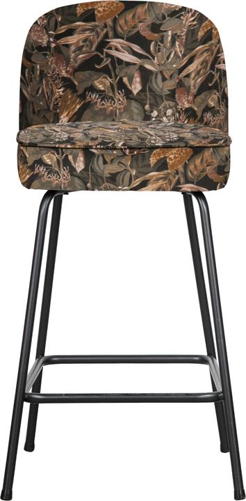 BePureHome Barkruk Vogue H65 Fluwelen Boeket zwart