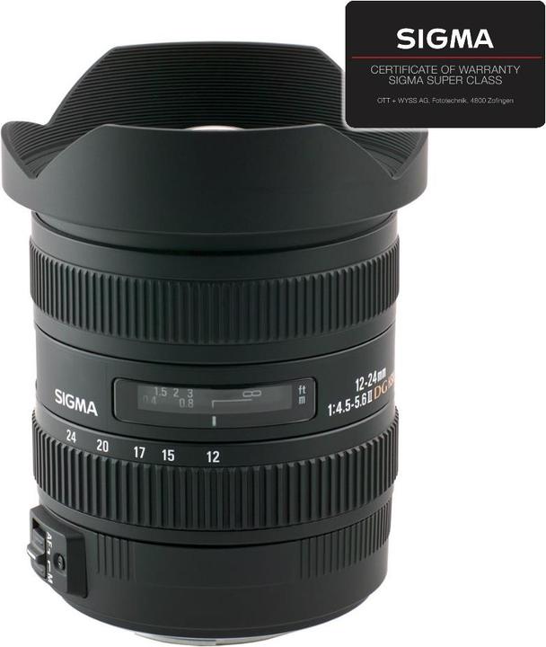 Produktbild Sigma 12-24mm, f/4.5-5.6 DG HSM II, Nikon (Nikon F, Vollformat)