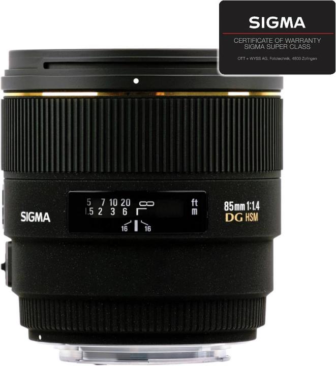 Sigma 85mm f/1.4 EX DG HSM, Nikon (Nikon F, Vollformat)
