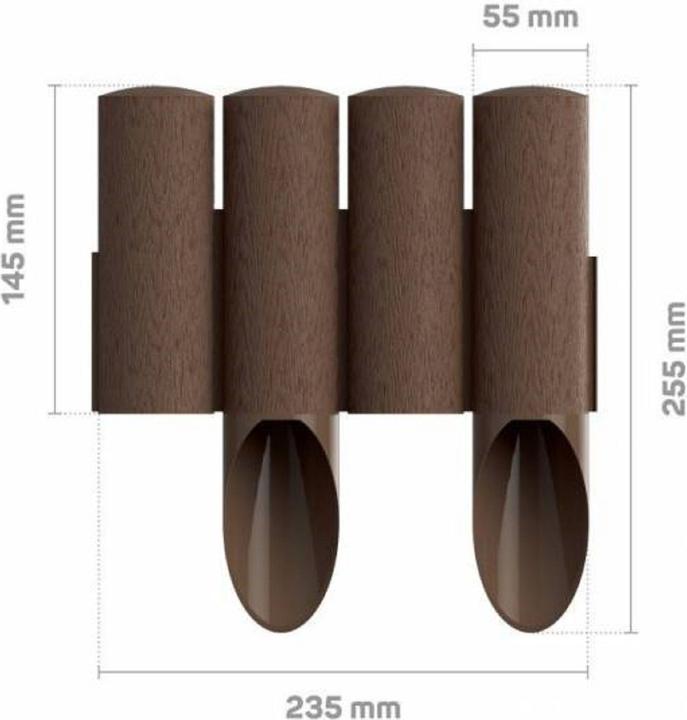 Produktbild Green Split Palisaden aus Kunststoff braun 23cm x 25.5 cm (23.50 cm)