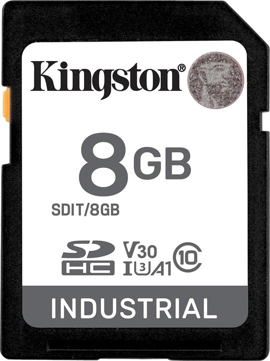 Actual product image Kingston Card Ind. SD +ADP 8GB pSLC (8 GB, SDHC, U3, UHS-I)