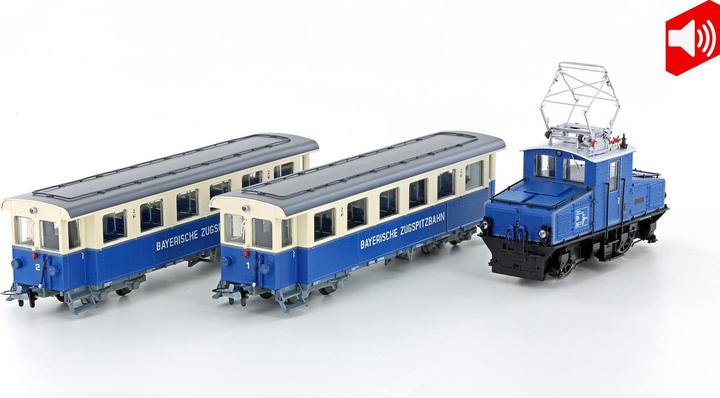 Produktbild Hobbytrain Zugspitzbahn Tal-Lok, 2 Personenwagen, Ep.V, H0m,S (Spur H0)