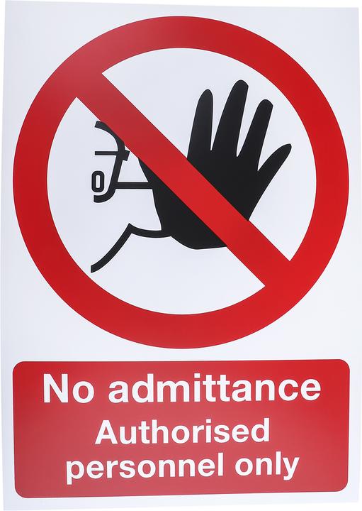 Produktbild Rs Pro Verbotszeichen, Englisch, Zugang/Einfahrt verboten, No Admittance Authorised Personnel Only