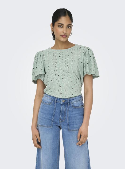 Image du produit Only Normal geschnitten Rundhals Voluminöser Armschnitt Top Top (S)