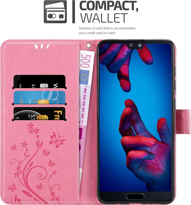 Actual product image Cadorabo Flower Book Cover (Huawei P20)