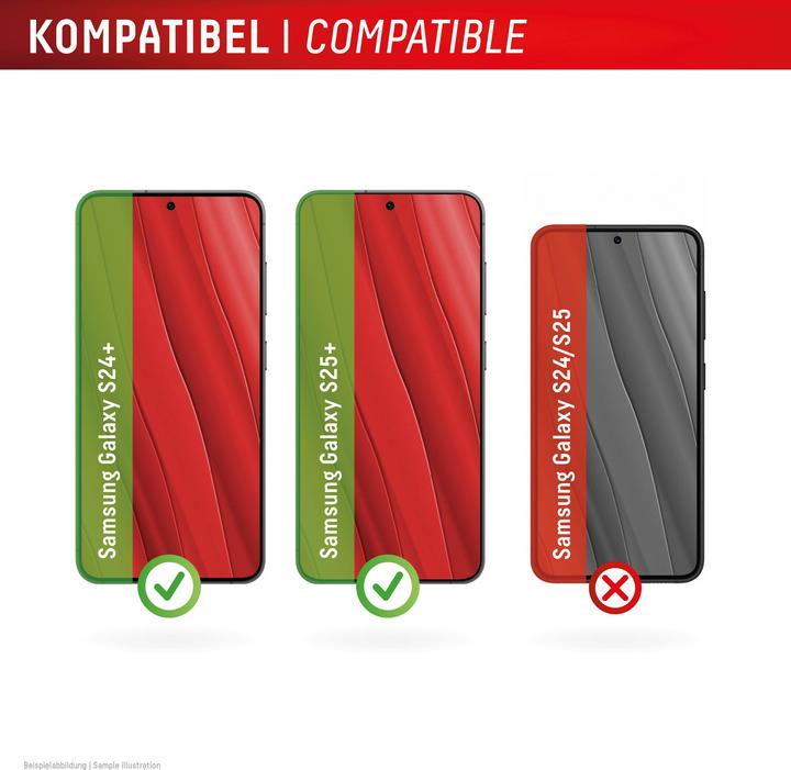 Produktbild Displex Real Glass, 2D Panzerglas + Handyhülle (1 Stück, Samsung Galaxy S24+, Samsung Galaxy S25+)