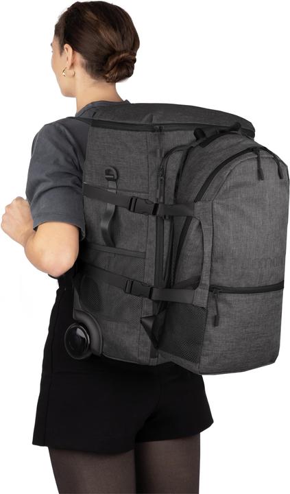Produktbild Normani Handgepäck Rucksack mit Trolleyfunktion + kleiner Rucksack (45 l)