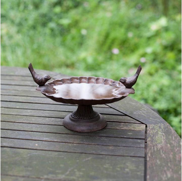 Actual product image Esschert Design Birdbath Foot Cast Iron 2 Birds