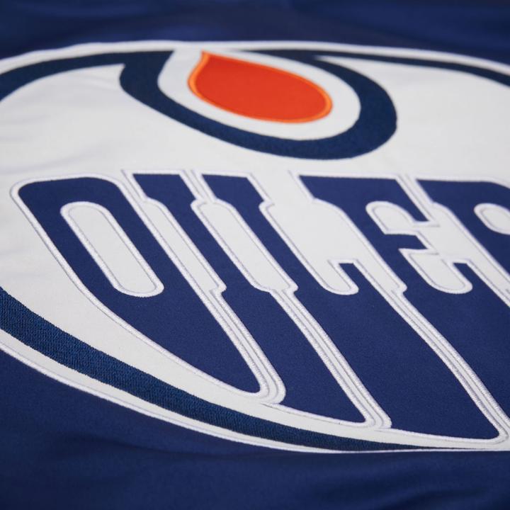 Actual product image Mitchell & Ness M&N Heavyweight Satin Jacket NHL Edmonton Oilers - S (S)