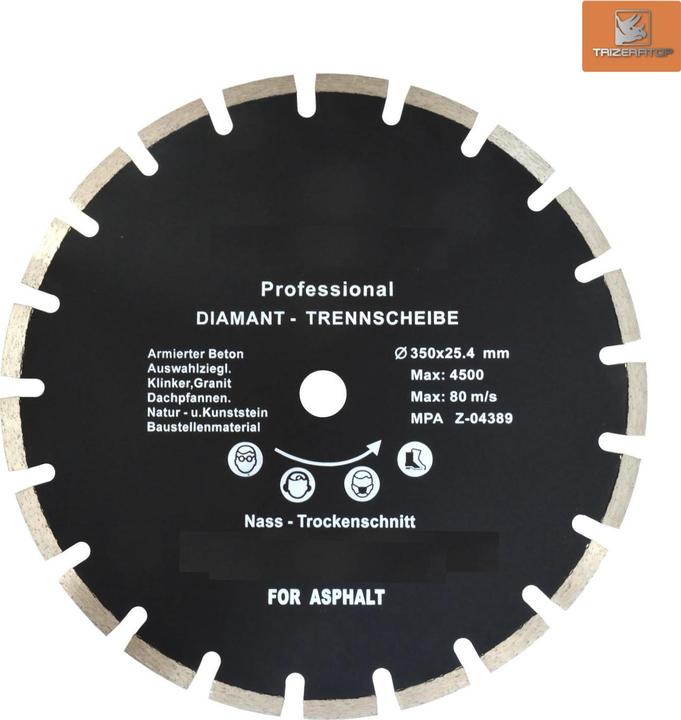 Image du produit GEKO Disque à tronçonner diamanté à segments, 350x10x25,4mm