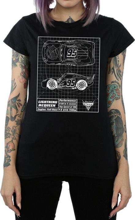 Produktbild Disney Cars Lightning McQueen Blueprint TShirt (L)