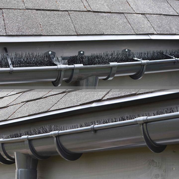 Actual product image Wiltec 12m gutter brush 10x120cm Ø8cm leaf protection marten protection gutter caterpillar