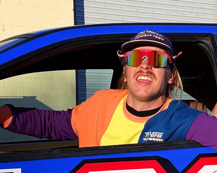 Actual product image Pit Viper The Radical Polarized Double Wide (Pink, Blue)