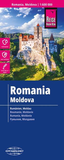 Actual product image Landkarte Rumänien, Moldau / Romania, Moldova (1:600.000)