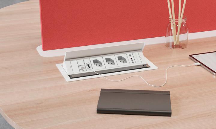 Image du produit IB Connect CUBOBOX Prises. noir S 3x 1x type 13 1x USB-A/C 1x vide (1 x, Type 13, USB)