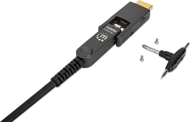Immagine prodotto Manhattan Cavo attivo ad alta velocità in fibra ottica HDMI con connettore staccabile (100 m, HDMI)