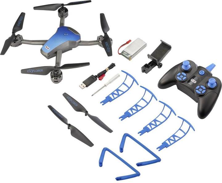 Actual product image Reely Marathon Quadrocopter RtF beginner, camera flight blue (metallic) (30 min, 181 g, 0.00 Mpx)