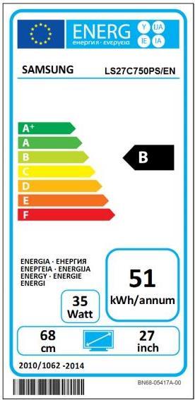 Energie-Label Samsung SyncMaster LS27C750 (1920 x 1080 Pixel)