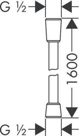 Actual product image hansgrohe HG shower hose ISIFLEX 1600mm chrome/gold-optic (160 cm)