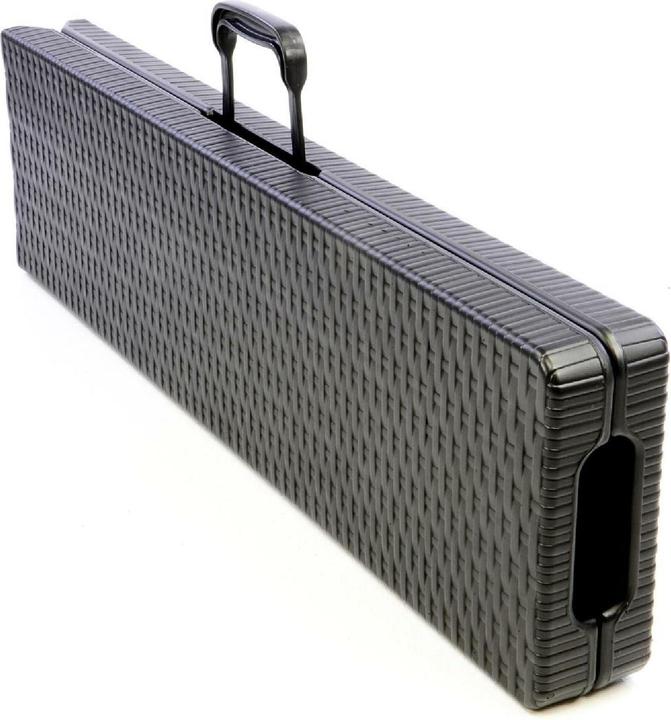 Produktbild VCM Partybank 2er Set Klappbank Rattan-Optik 180 x 25 cm schwarz Bierbank bis 200 kg
