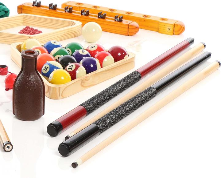 Produktbild Wiltec Billard Zubehör Set Komplettset Queue Dreieck Pool Kugel Snooker Kreide