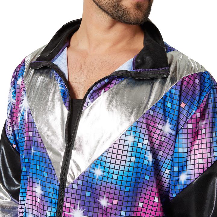 Immagine prodotto tectake Completo da uomo retro anni '80, 90 discoteca, tuta da jogging (S)