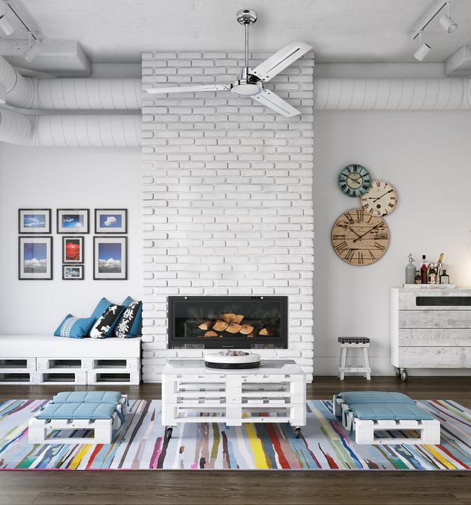 Immagine prodotto Westinghouse Ventilatore da soffitto Industrial Chrome con interruttore a parete