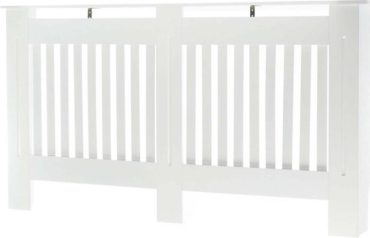 Image du produit Toboli Cache-radiateur blanc 172x19x82cm Couverture de chauffage décorative en MDF Tablette Étagère