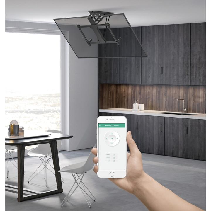 Image du produit Techly Support TV pivotant motorisé pour plafond (Plafond, 70", 35 kg)