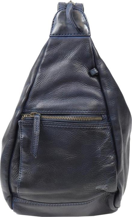 Bear Rock Bärende Design Hannie Leder Umhängetasche / Rückenbeutel - Blau