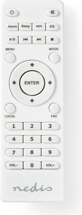 Immagine prodotto Nedis Telecomando di ricambio Adatto per: RDIN2000WT / RDIN2500WT Lay-out chiaro fisso a 1 dispositivo (Telecomando specifico per il dispositivo, Infrarossi)