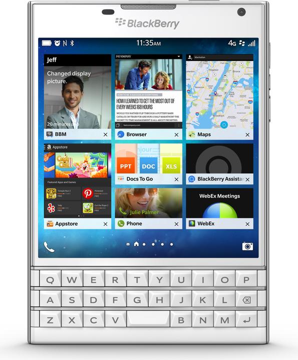 Immagine prodotto BlackBerry Passaporto (32 GB, Bianco, 4.50", SIM singola, 13 Mpx, 4G)