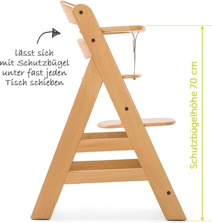 Actual product image Hauck Highchairs Alpha Plus Nature Newborn Set Deluxe - 4-piece highchair (High chair booster seat)