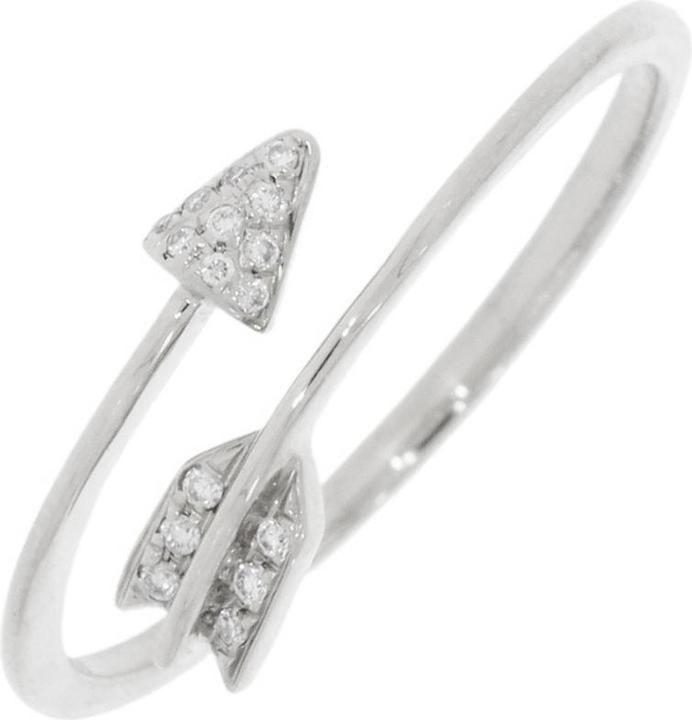 Actual product image Xen Ring Arrow with 16 diamonds 0.04 ct. 585 white gold (54)