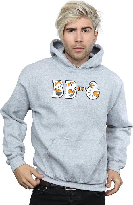 Immagine prodotto Star Wars The Rise Of Skywalker BB-8 Text Logo Felpa con Cappuccio Uomo (L)