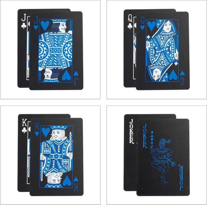 Immagine prodotto Relaxdays Carte da poker (Inglese, Tedesco, Francese, Italiano)