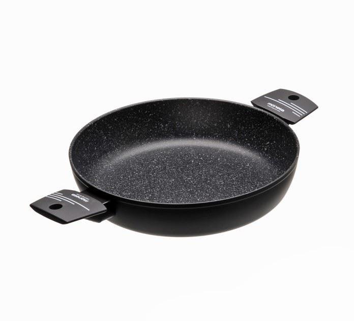 Immagine prodotto Moneta Currency Zeus pentola a induzione 2 manici, alluminio, grigio, 28 cm (28 cm, Padella per friggere, Alluminio)