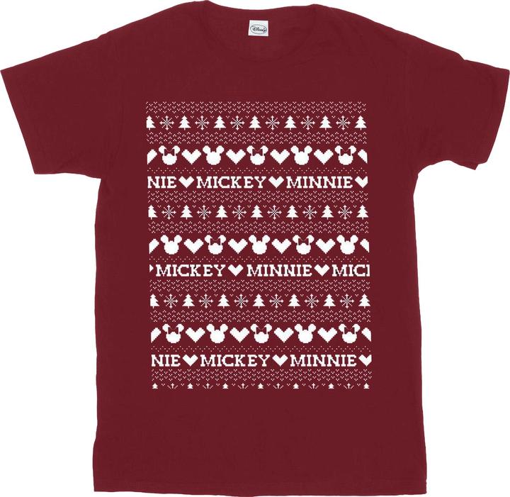 Produktbild Disney Mickey And Minnie Christmas Fair Isle TShirt (XL)