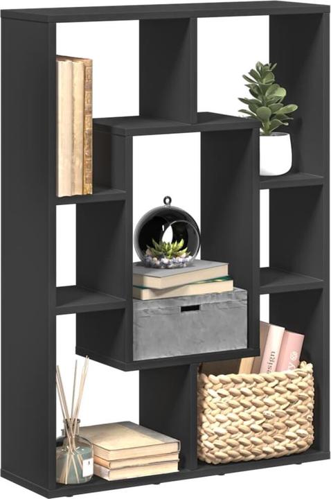 Produktbild VidaXL Bücherregal Raumteiler Standregal Aktenregal Büroregal Wandregal Schwarz (63 x 20 x 90 cm)