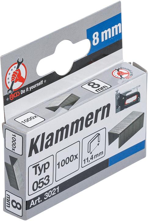 Image du produit BGS Agrafes type 53 8 x 11,4 mm 1000 pièces