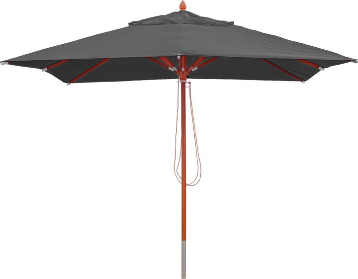 Immagine prodotto Mendler Ombrellone in legno per gastronomia, ombrellone da giardino, poliestere/legno 14kg, quadrato 3x3m a (3 m)