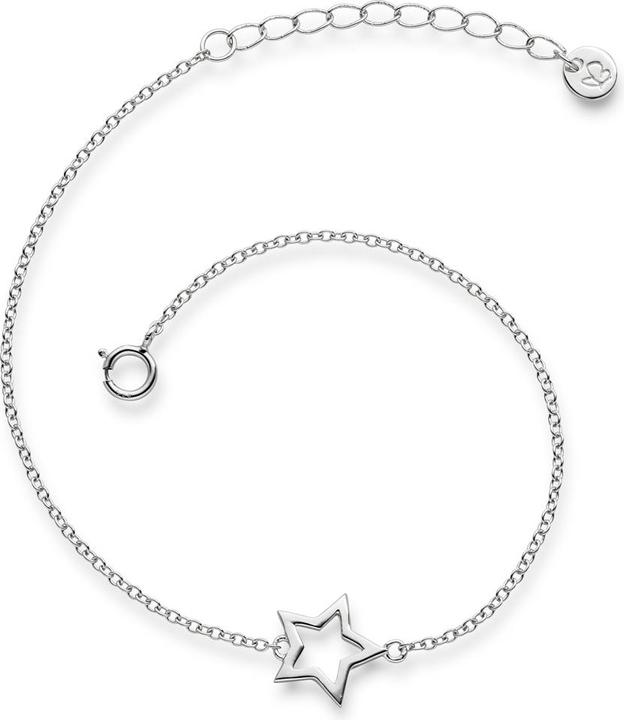 Glanzstücke München Damen Stern Sterling Silber silber 17,0 cm Basislänge + 3,0 cm Verlängerung - 5978 (17 cm, Sterling Silber)