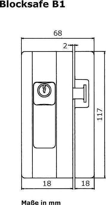 Actual product image Burg Wächter Universal additional security device B 1 to screw on brown Windows and doors