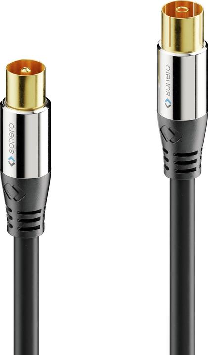 Produktbild Purelink Premium TV Antennenkabel / Koaxialkabel, 7,50m, schwarz (Antennenkabel)