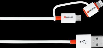 Actual product image Skross 2 in 1 Charge & Sync Cable (1 m, USB 2.0)