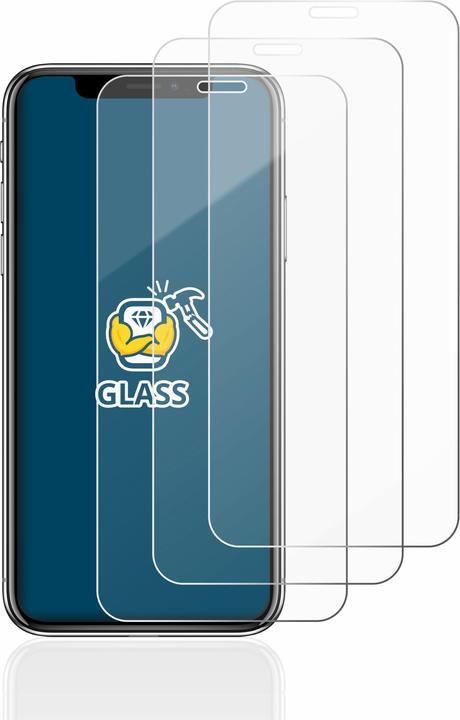 Actual product image BROTECT Armoured tempered glass screen protector (3 Piece, Apple iPhone X)