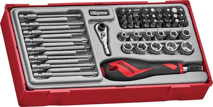 Image du produit Teng Tools Jeu de pilotes d'embouts hexagonaux, Phillips, à fente, Torx, acier allié, 49 pièces (Escale, Pin-torx)