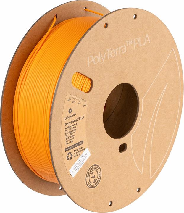 Actual product image Polymaker Polyterra (PLA, 1.75 mm, 1000 g, Orange)