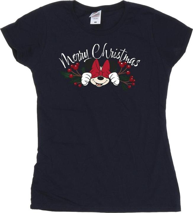 Disney Minnie Mouse Christmas Holly TShirt (S)